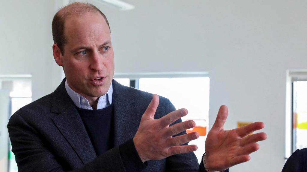 El príncipe Guillermo del Reino Unido en la mañana de este martes, 19 de marzo, en Sheffield.