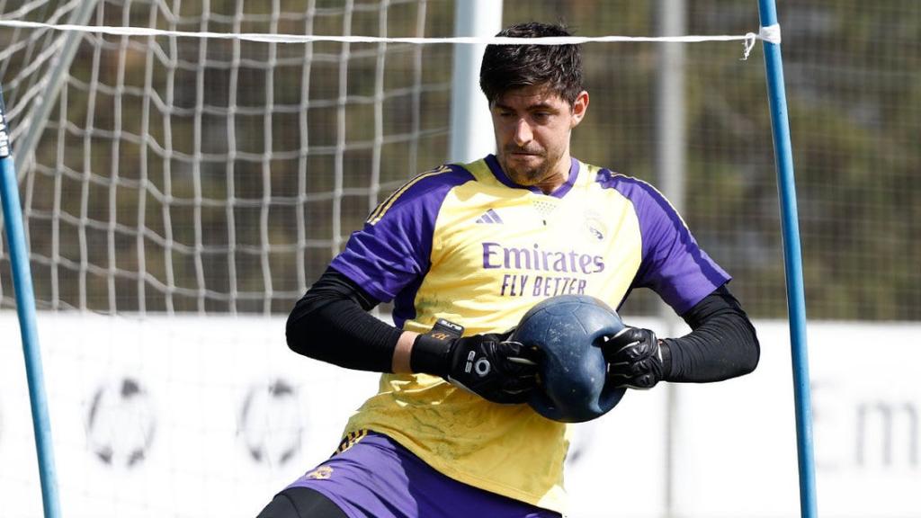 Thibaut Courtois durante un entrenamiento