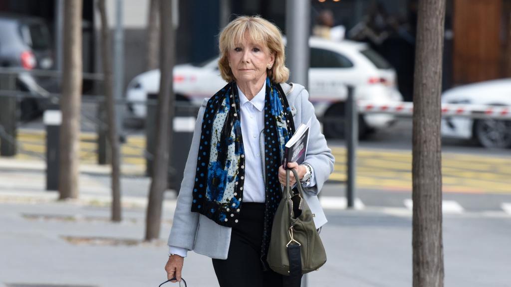 La expresidenta de la Comunidad de Madrid, Esperanza Aguirre, este martes, a su llegada a la Audiencia Nacional.