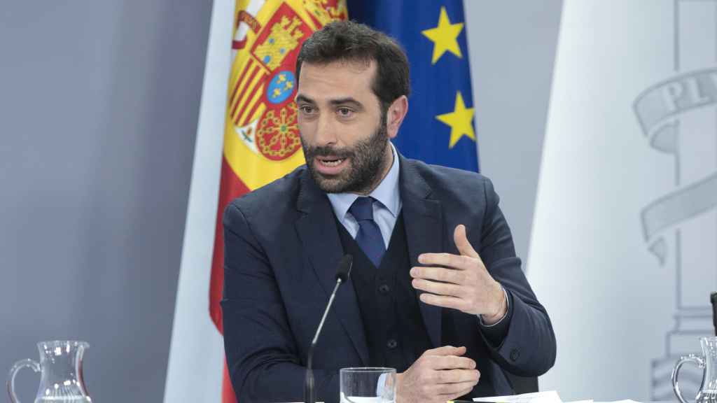 Carlos Cuerpo, en la rueda de prensa posterior al Consejo de Ministros.