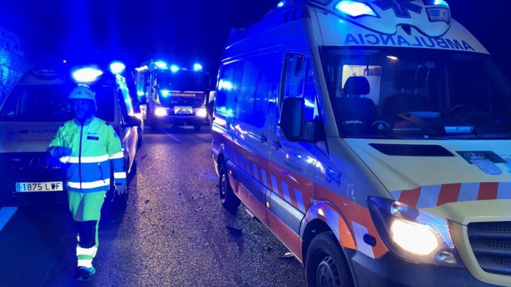 El lugar del accidente en la M-501.