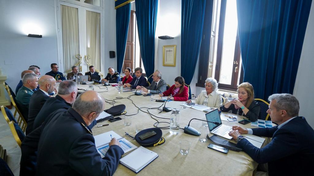 Reunión de la Junta de Seguridad para la Semana Santa de Málaga.