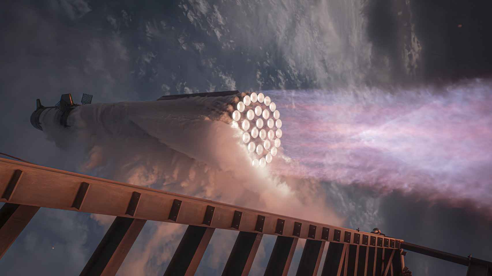Starship en su tercer vuelo de prueba.