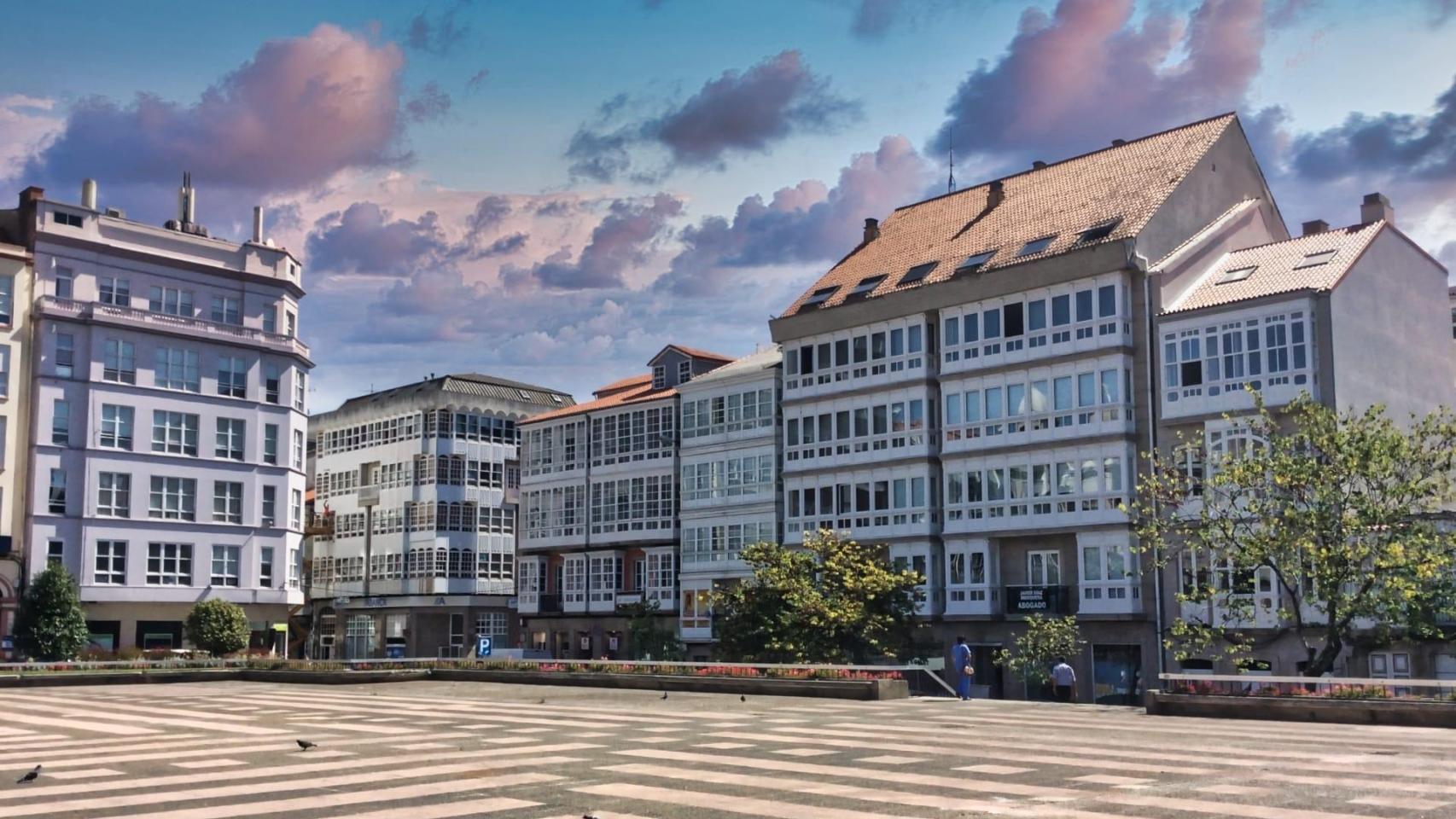 Edificios en la ciudad de Ferrol.