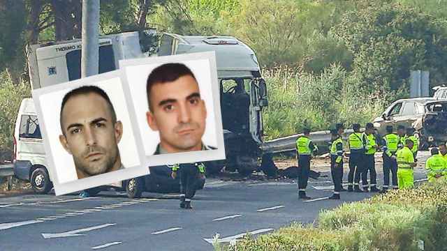 Los agentes de la Guardia Civil muertos este martes en Sevilla.