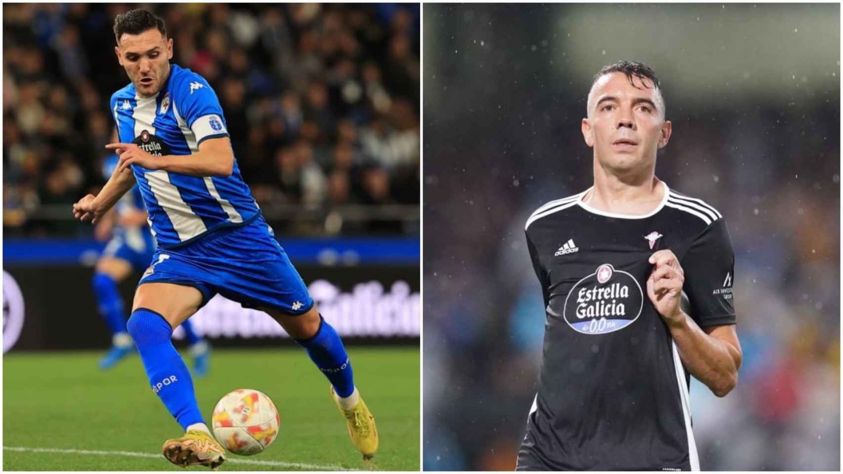 Lucas Pérez, del Deportivo, e Iago Aspas, del Celta.