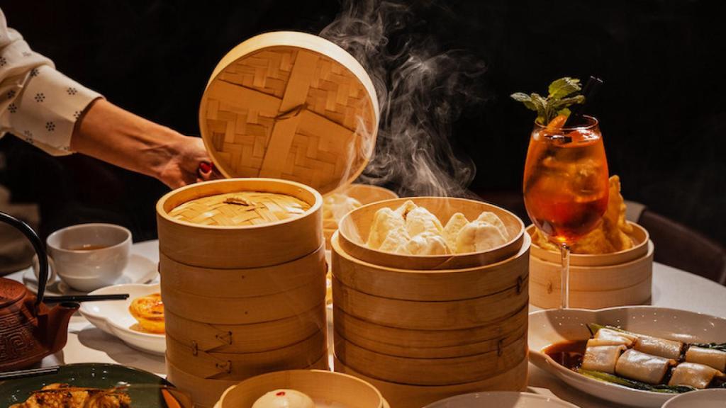 Las cestas con dims sums y baos.