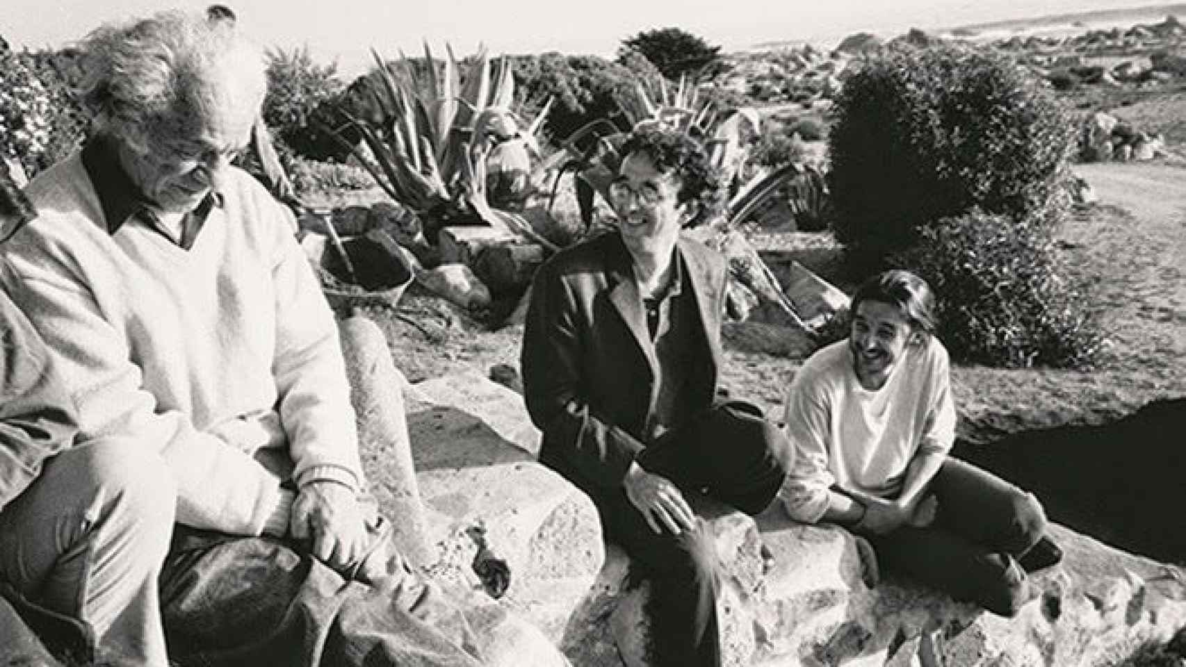 Nicanor Parra, Roberto Bolaño e Ignacio Echevarría en Chile, en 1999