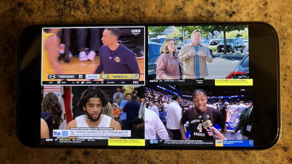 Muestra de cómo se ve Multiview en un iPhone.