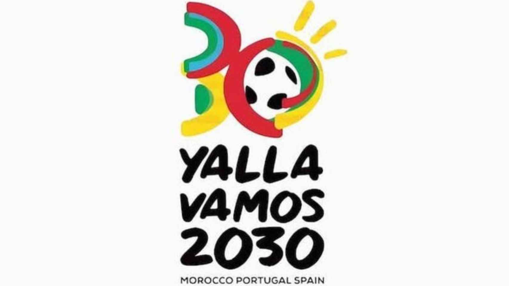 Logo oficial del Mundial 2030