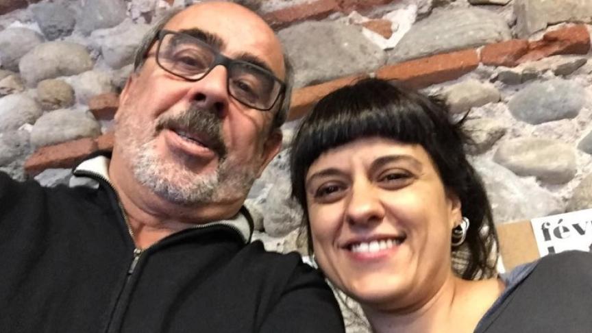 Nicolas Garcia y Anna Gabriel en 2018