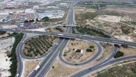 Vista aérea de las carreteras en Alicante en las que Transportes invertirá 22 millones para su conexión.