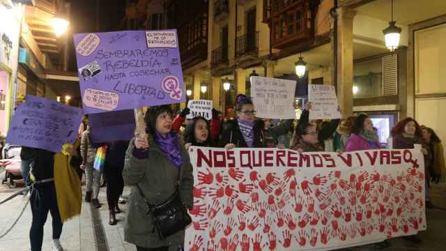 Manifestación contra la violencia de género en Palencia