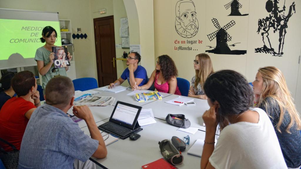Clase de Cervantes Escuela Internacional, en Málaga.