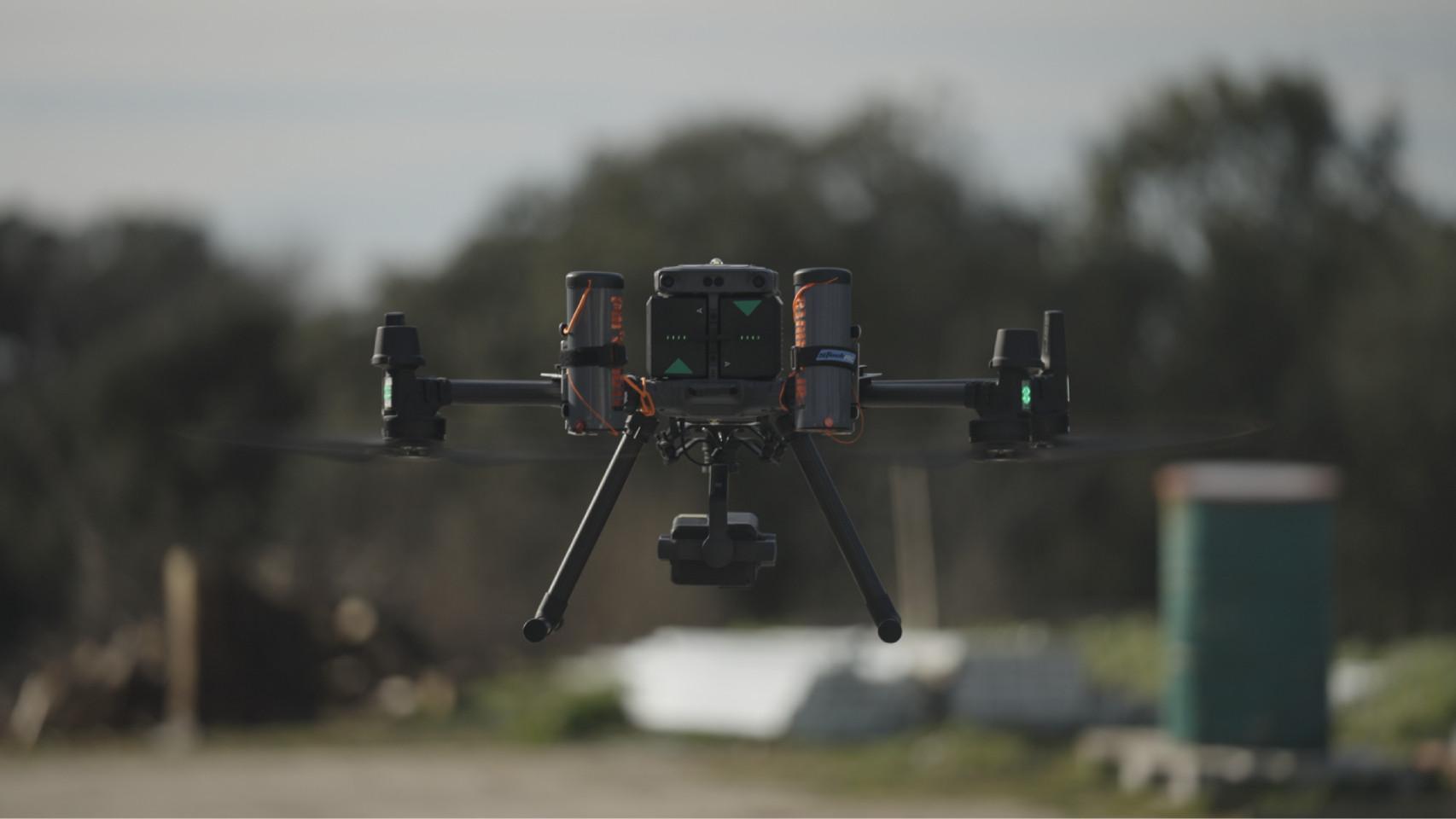 El dron de Telefónica y Serveo que se prueba en Madrid.