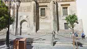 Una de las paredes que va a restaurarse en la Catedral de Sevilla.