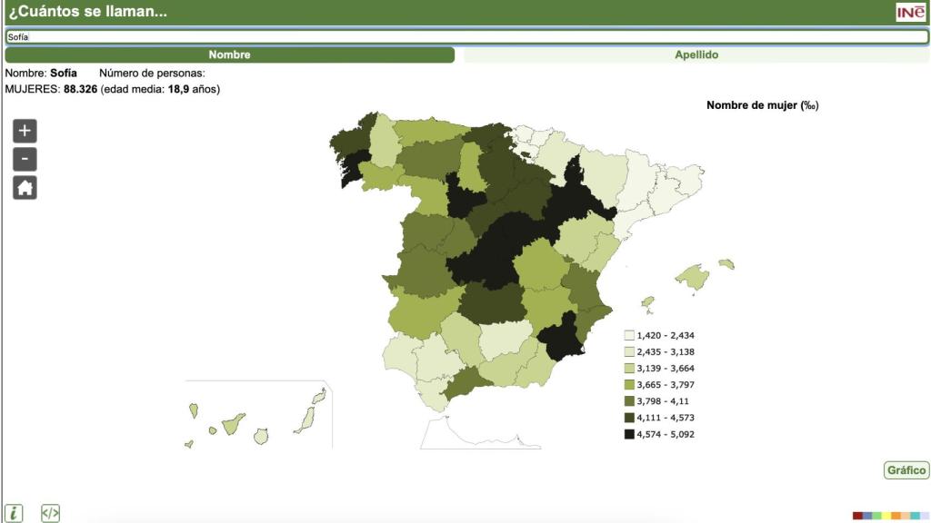 Captura de pantalla del INE.