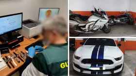 La Guardia Civil ha intervenido a los detenidos varios objetos y vehículos de lujo