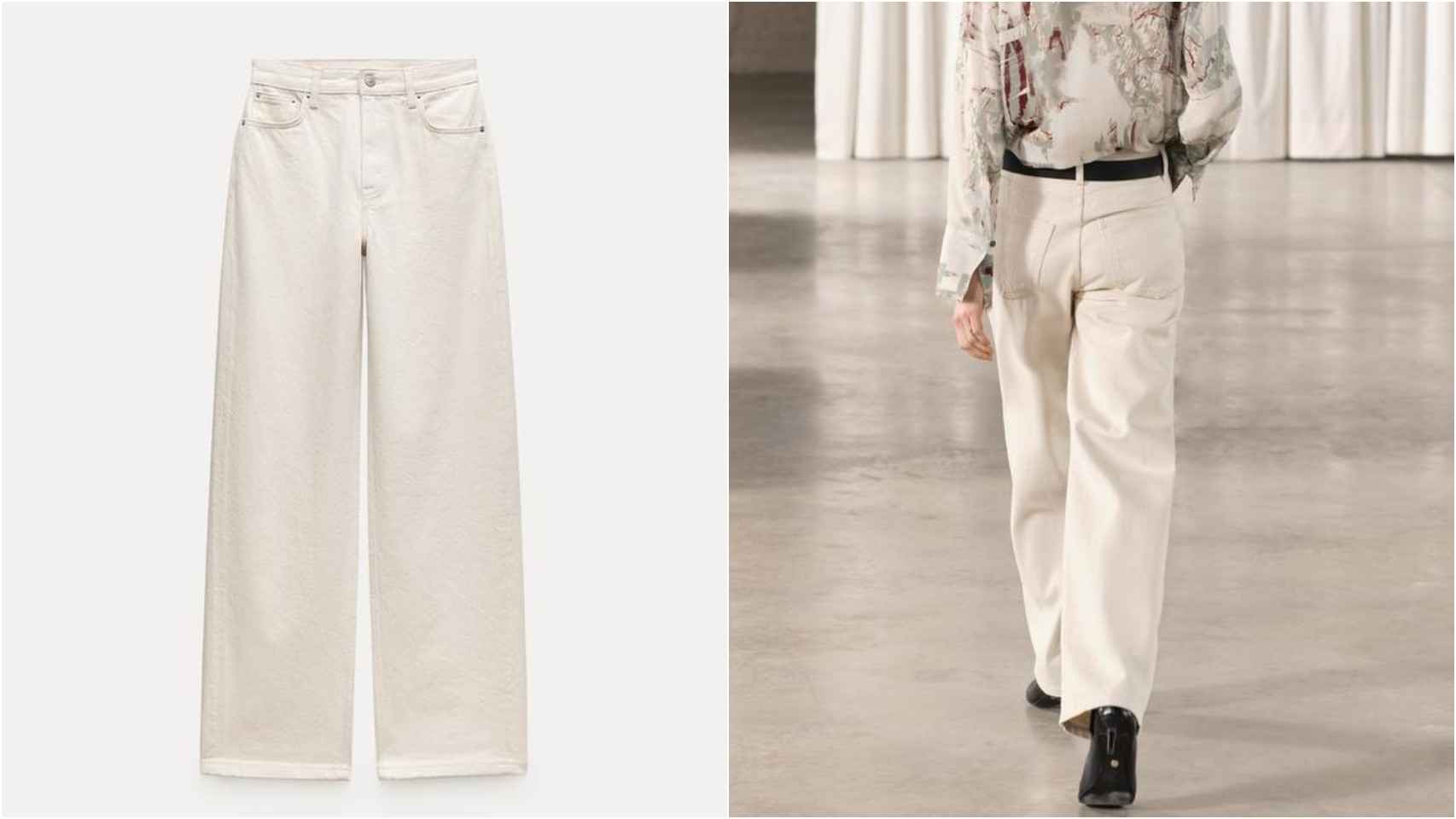 Los jeans perfectos para combinar con el top de Zara.