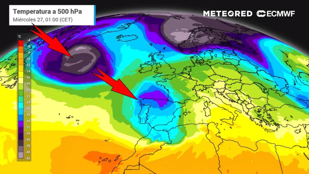 Las borrascas que afectarán a España por Semana Santa. Meteored.
