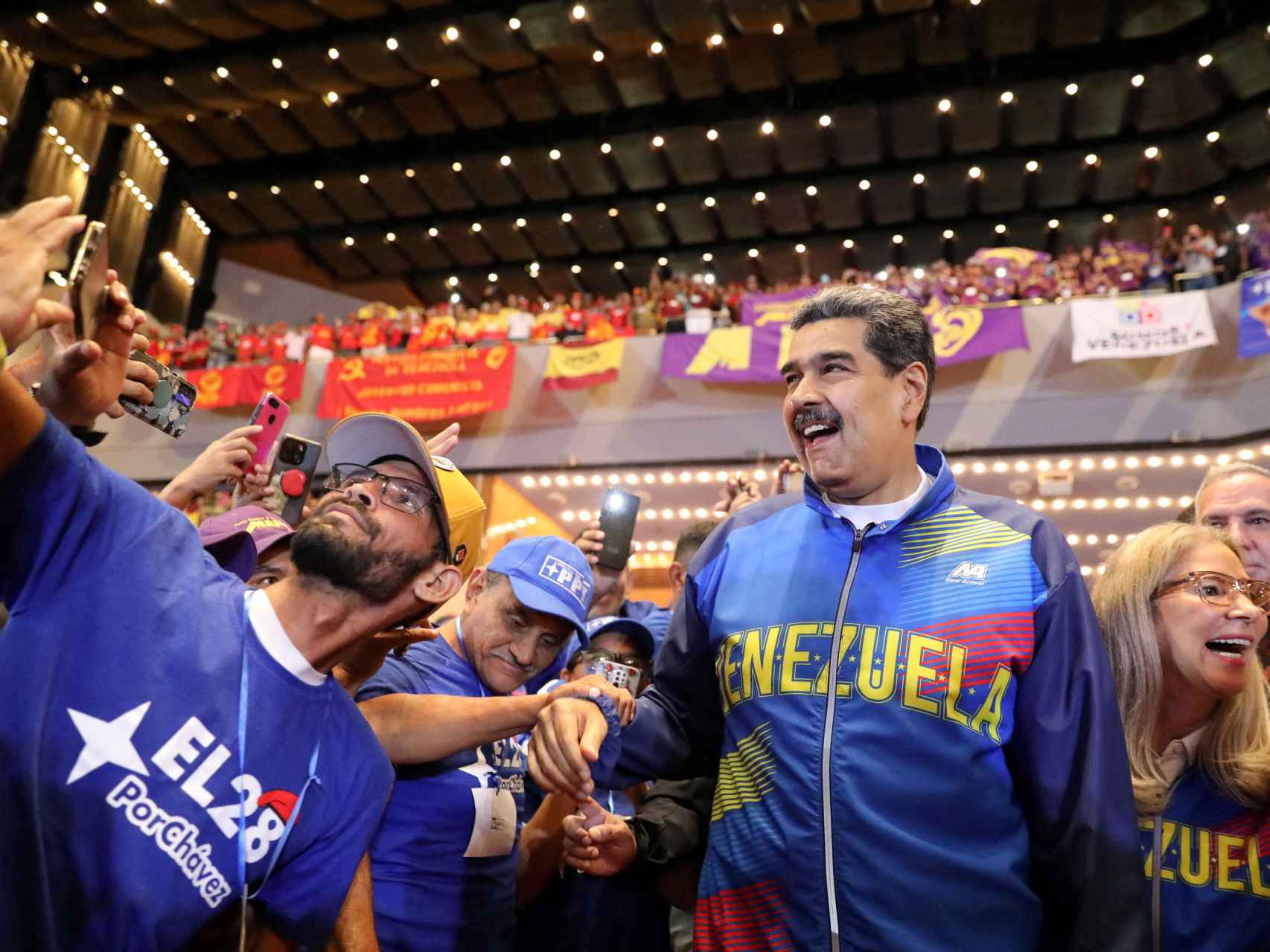 Nicolás Maduro, en un acto promocional de su partido.