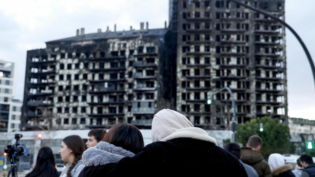 Imagen del edificio incendiado