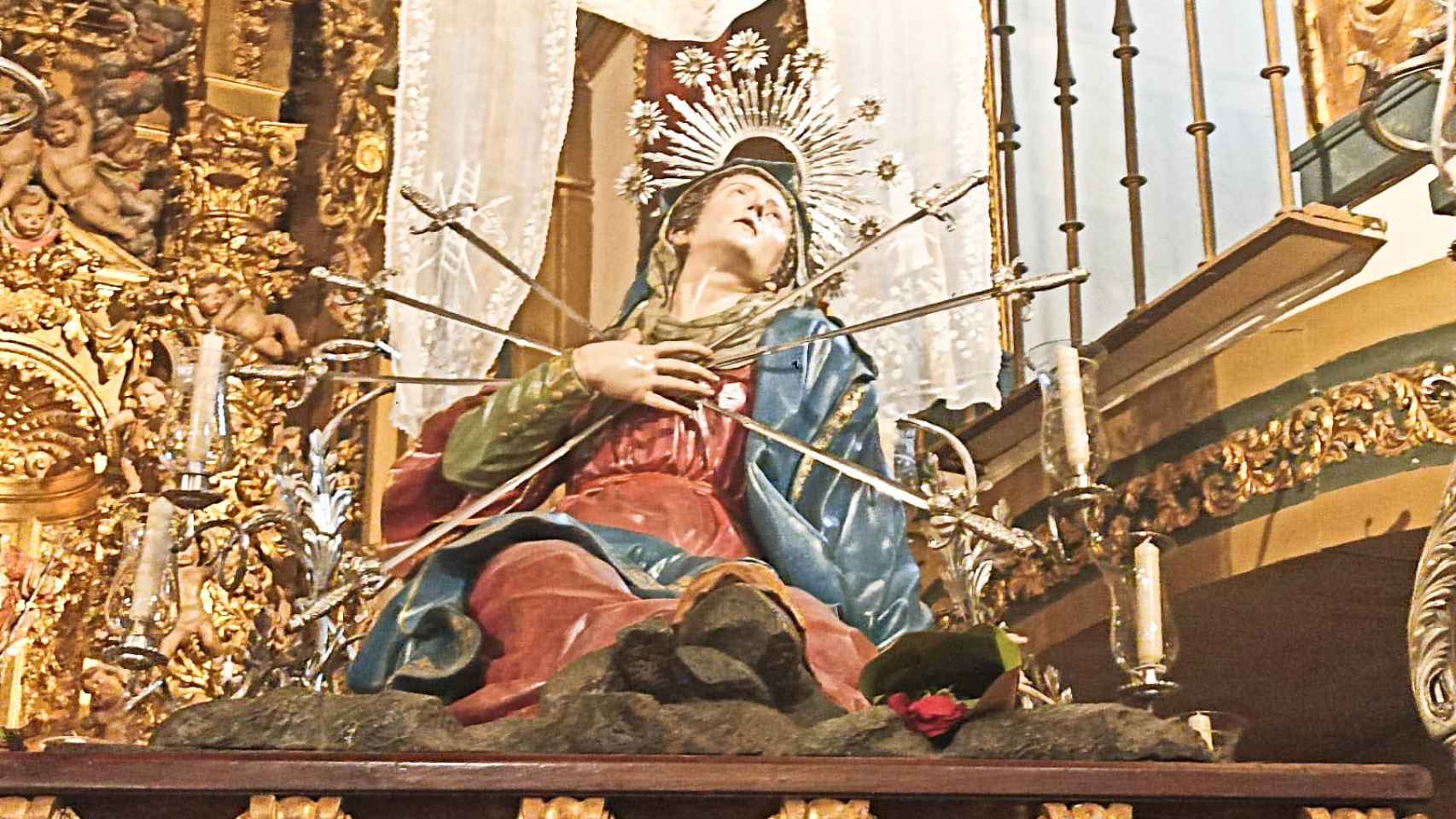 Nuestra Señora de los Dolores es una de las grandes tallas que procesionan durante la Semana Santa de Salamanca