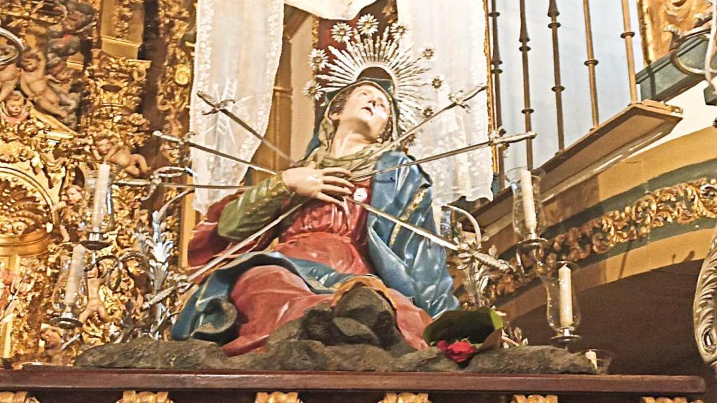 Nuestra Señora de los Dolores es una de las grandes tallas que procesionan durante la Semana Santa de Salamanca