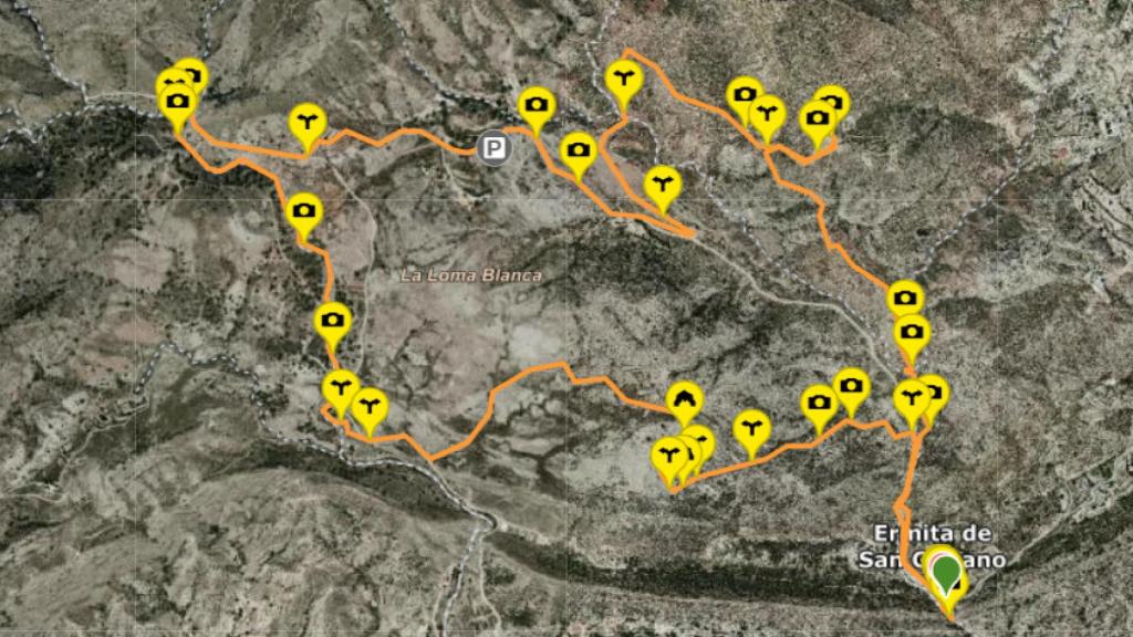 El itinerario de la ruta circular.