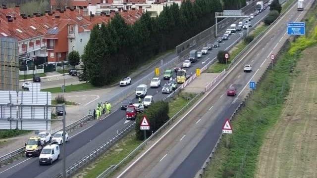 Así transcurre el tráfico en la A-62 tras la colisión por alcance múltiple en Valladolid