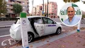 Alberto Romo y un taxi en Valladolid
