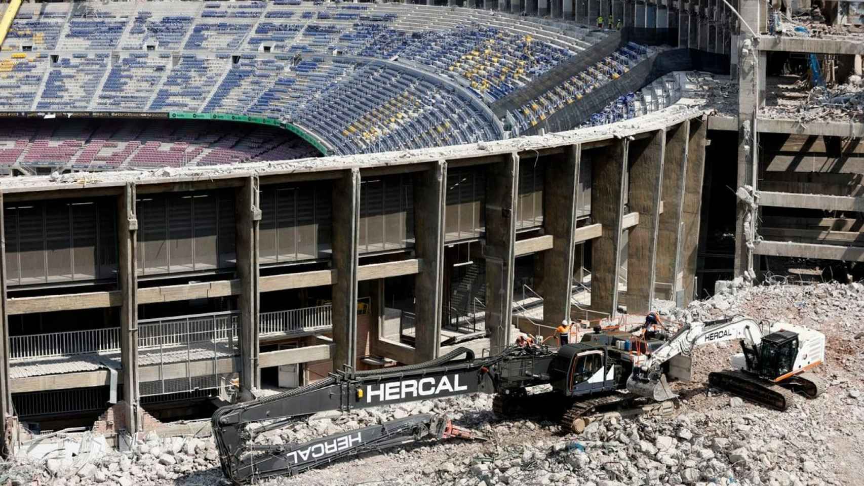 Obras del Camp Nou.