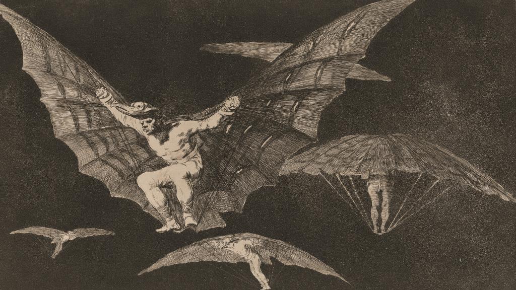 Goya: 'Disparates 13, Modo de volar', h. 1815-1824