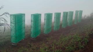 Captador de agua de niebla en Canarias. Nieblagua