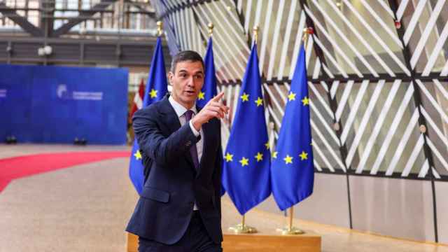 El presidente del Gobierno, Pedro Sánchez, a su llegada a la reunión del Consejo Europeo este jueves en Bruselas
