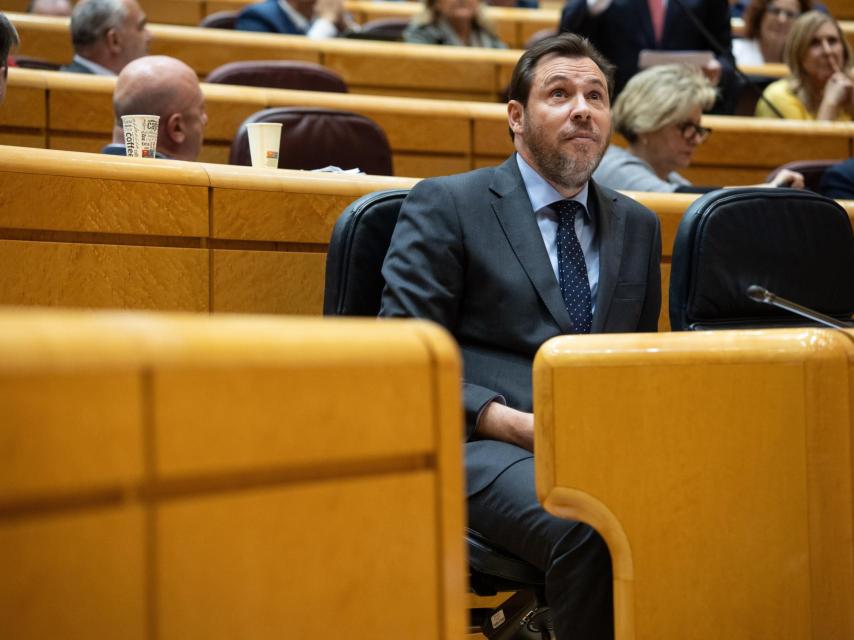 El ministro de Transportes y Movilidad Sostenible, Óscar Puente, en una imagen de archivo en el Senado.