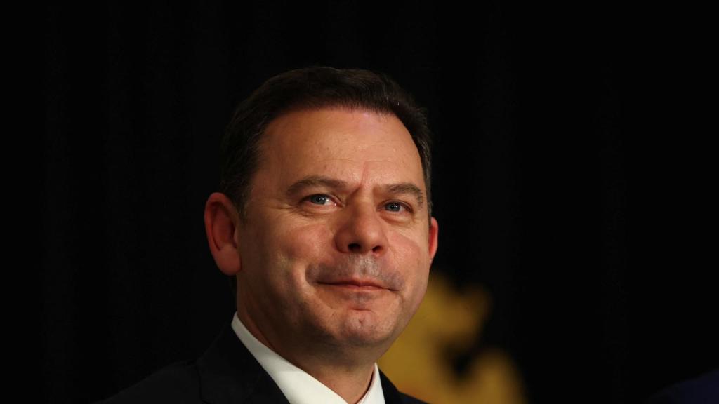 El líder de AD, Luís Montenegro, a la salida de su reunión con el presidente de Portugal Marcelo Rebelo de Sousa.