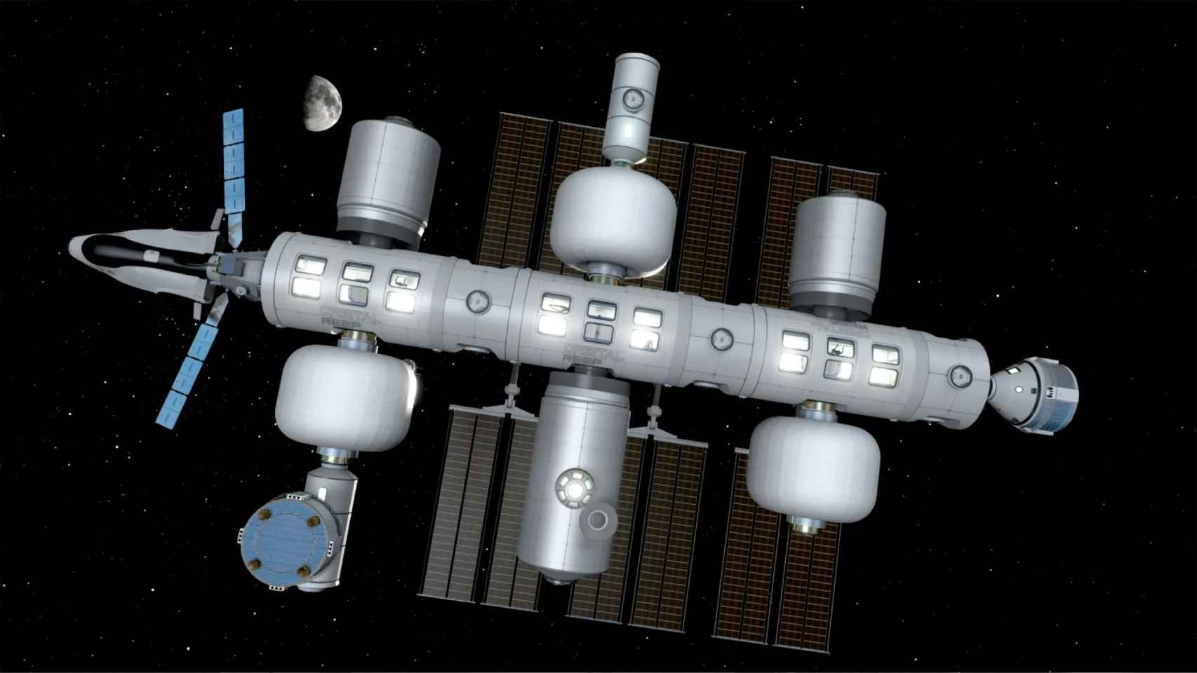 La estación espacial comercial Orbital Reef de Blue Origin.