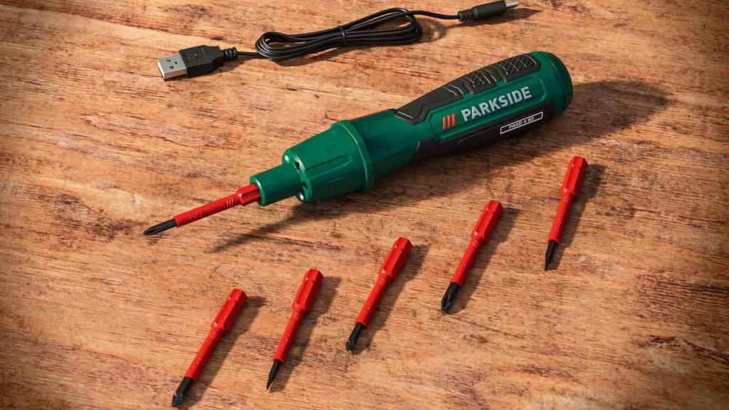 El destornillador recargable de Lidl.