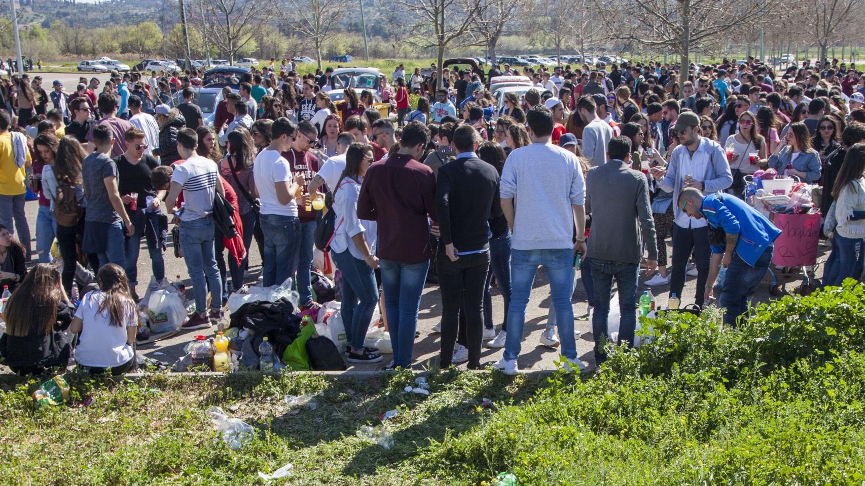 Jóvenes en la 'Fiesta ITI' de 2017.