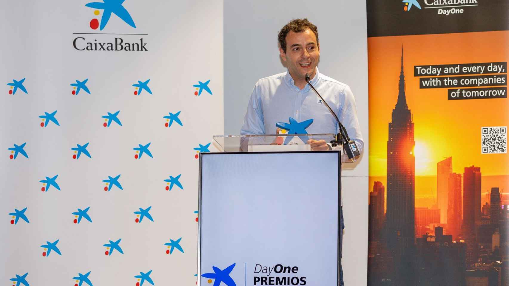 Ramón Alcaraz, durante la entrega del Premio EmprendeXXI en Murcia.