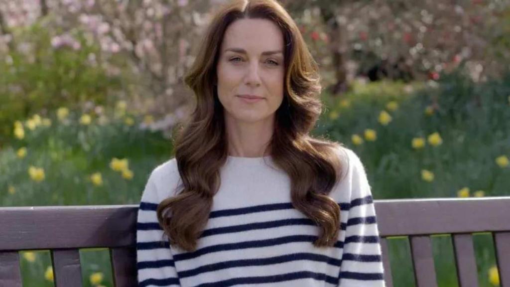 Kate Middleton, durante el anuncio de su enfermedad, este viernes, 22 de marzo.