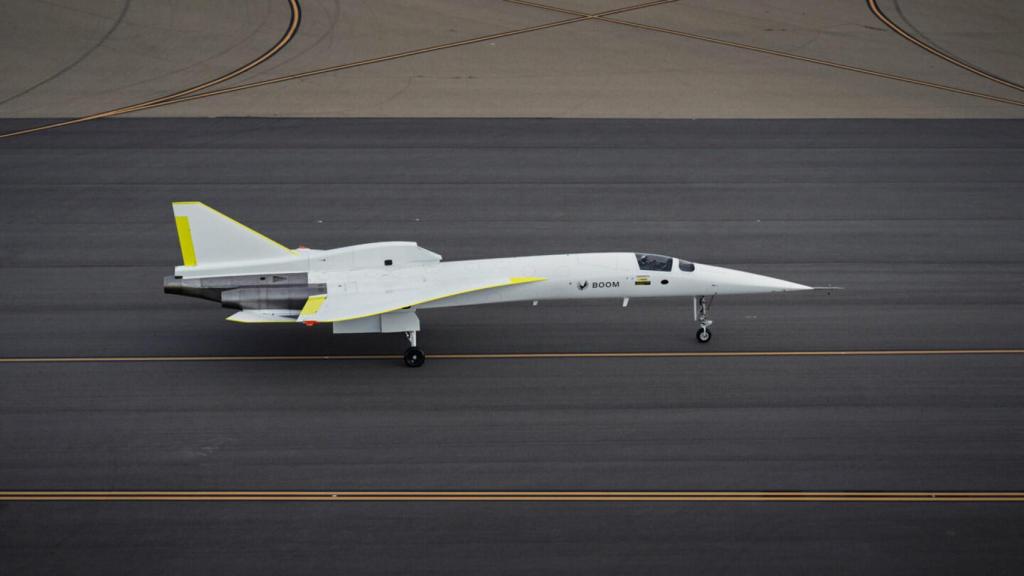 Demostrador XB-1 en la prueba inaugural.