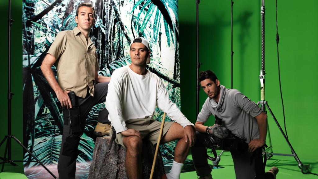 Nacho Medina con Frank Cuesta y Santiago Trancho.