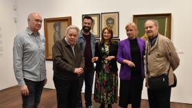 Antonio Pedrero, junto a David Gago, Leticia García e Higinio Vázquez, durante la inauguración