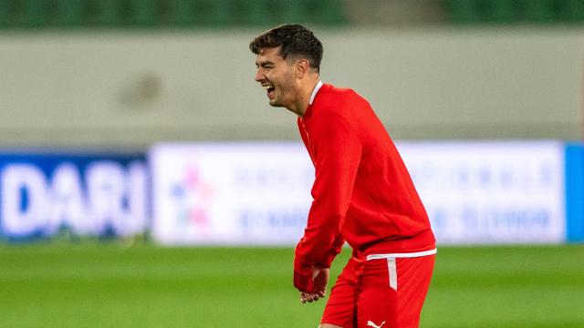 Brahim Díaz, en un entrenamiento con Marruecos.