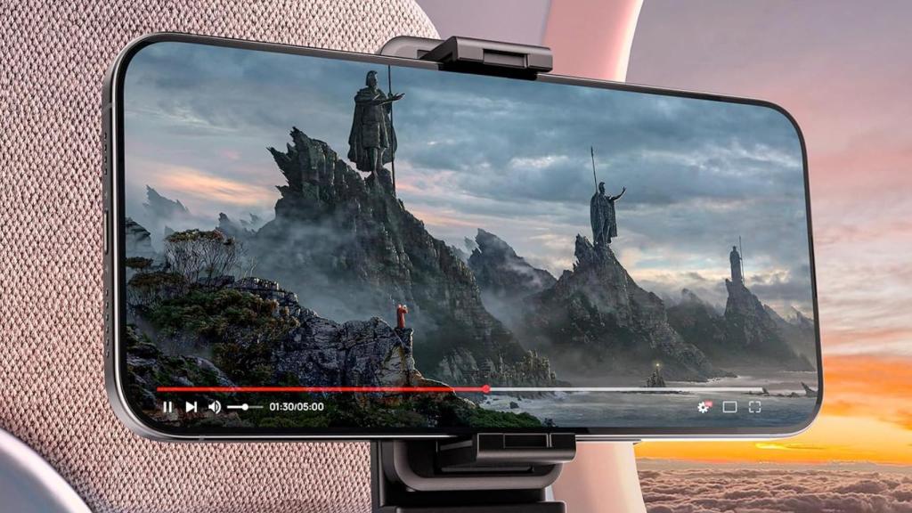 Soporte de móvil para el avión