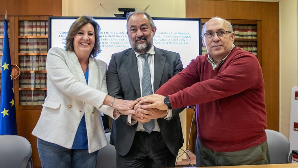 Patricia Franco, Julián Garde y Roberto Perea.