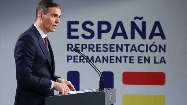 El presidente Pedro Sánchez, este viernes tras participar en una reunión del Consejo Europeo.