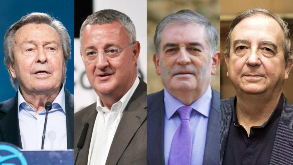 De izquierda a derecha: Luis de Grandes (PP), Jesús Caldera (PSOE), Joan López de Lerma (CiU) e Iñaki Anasagasti (PNV).